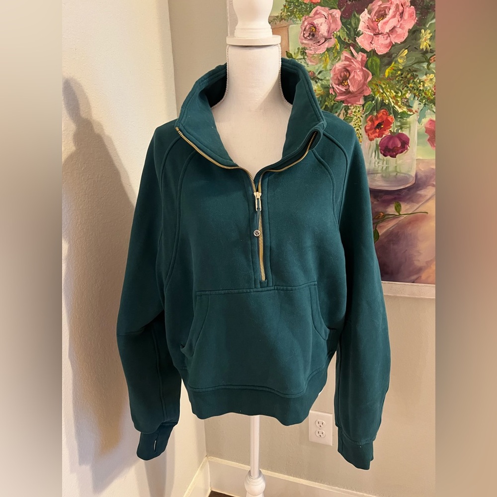 lululemon athletica Teal Half-Zip Pullover Sweatshirt